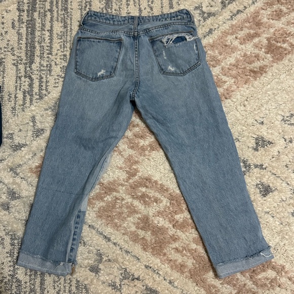 Gilded Intent Distressed Boyfriend Lightwash Jeans - Picture 7 of 10